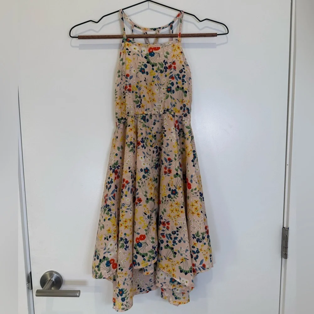 Hayden Girls Multicolor Floral Farmhouse Prairie Dress